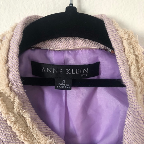 Anne Klein lavender tweed lady jacket size 4 - Picture 3 of 5